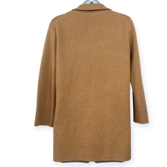 J.Crew | XS | 365 Sophie Open Front Knit Blazer Sweater Cardigan Camel Wool - Picture 4 of 6